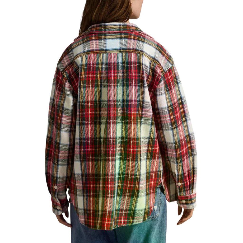 Polo Ralph Lauren Plaid Collar Button Long Sleeve Shirt Women Shirts 211978158-001