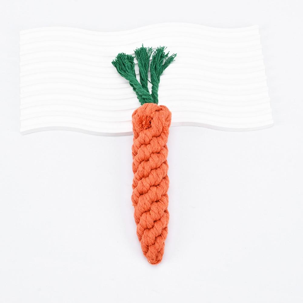 Dog Chew Toy - Cotton Rope Carrot Shape, Puppy Teething Toy for Boredom Relief, Non-Toxic Durable Pet Chew Toy,