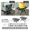 Yamazen Campers Collection Toughlight Action Table Mini, Folding, Two-Height Outdoor Table, TAT-5630(MBK)
