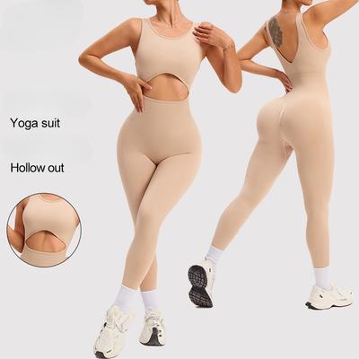 2025 Summer Autumn Gym Jumpsuit Women's Fitness Suit Elasticity Sling Sports Overalls for Woman Tracksuit Yoga Clothing Long Pant Workout Sportswear