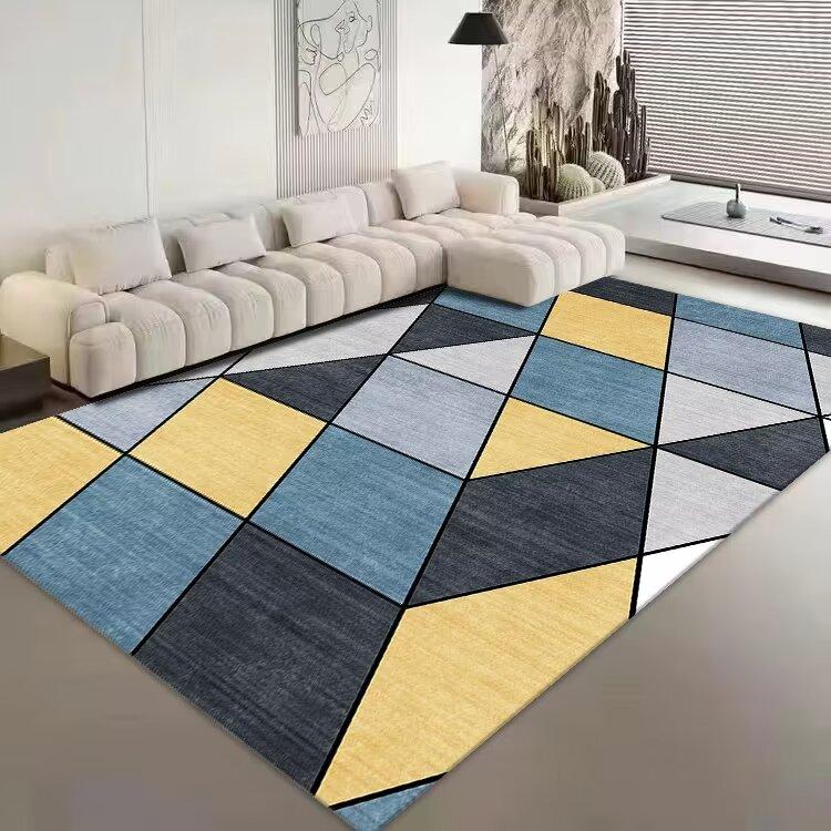 Nordic Geometry Carpets for Living Room Simple Pattern New Home Decoration Rugs Bedroom Cloakroom Decor Rug Anti-slip Mat Tapete