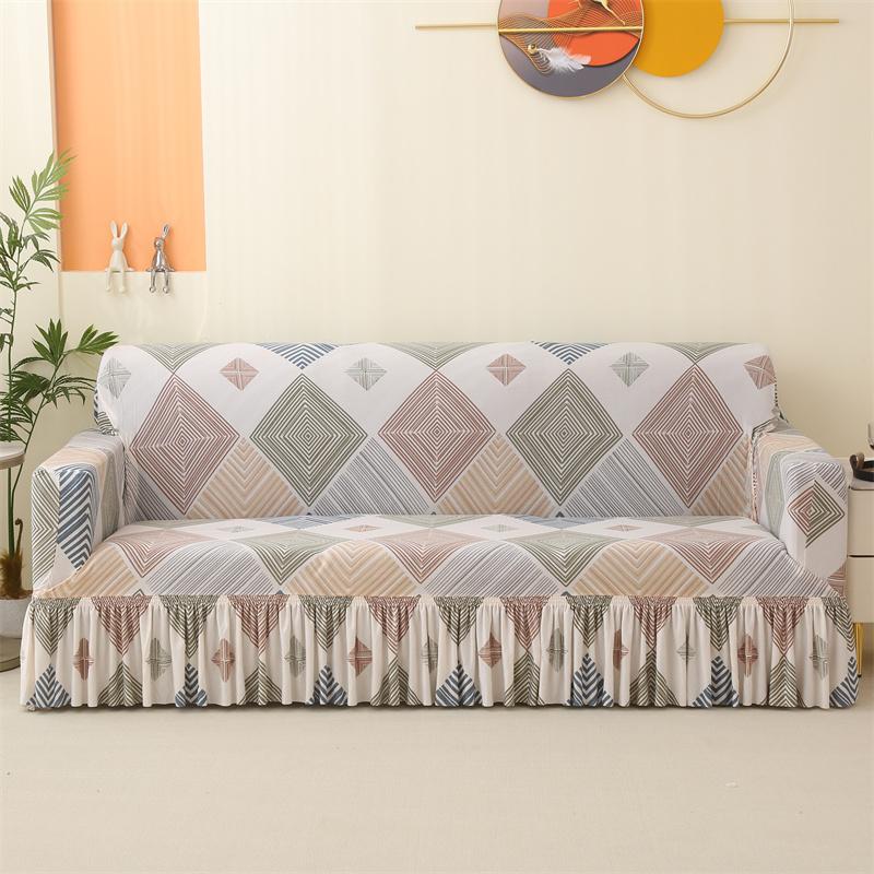 all-inclusive sofa Couch Cover with Skirt Durable Washable High Elastic Stretchable Easy Fit Universal Furniture Protector