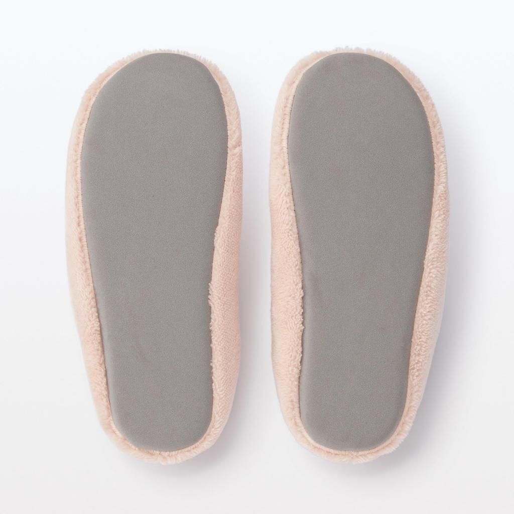 MUJI Warm Fiber Insole Size L Feet 83452780 Slippers, Pink, (for 25-26.5cm), (Room Shoes)