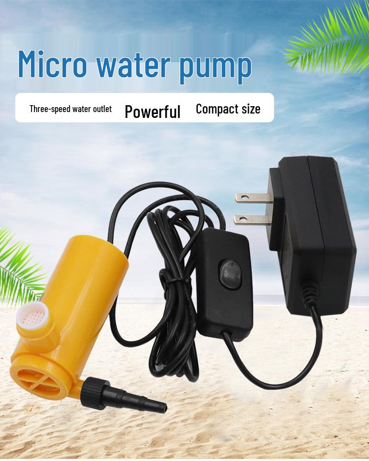 3-in-1 12V Micro Water Pump for Drill and Slotting Machine, 10m Submersible Pump