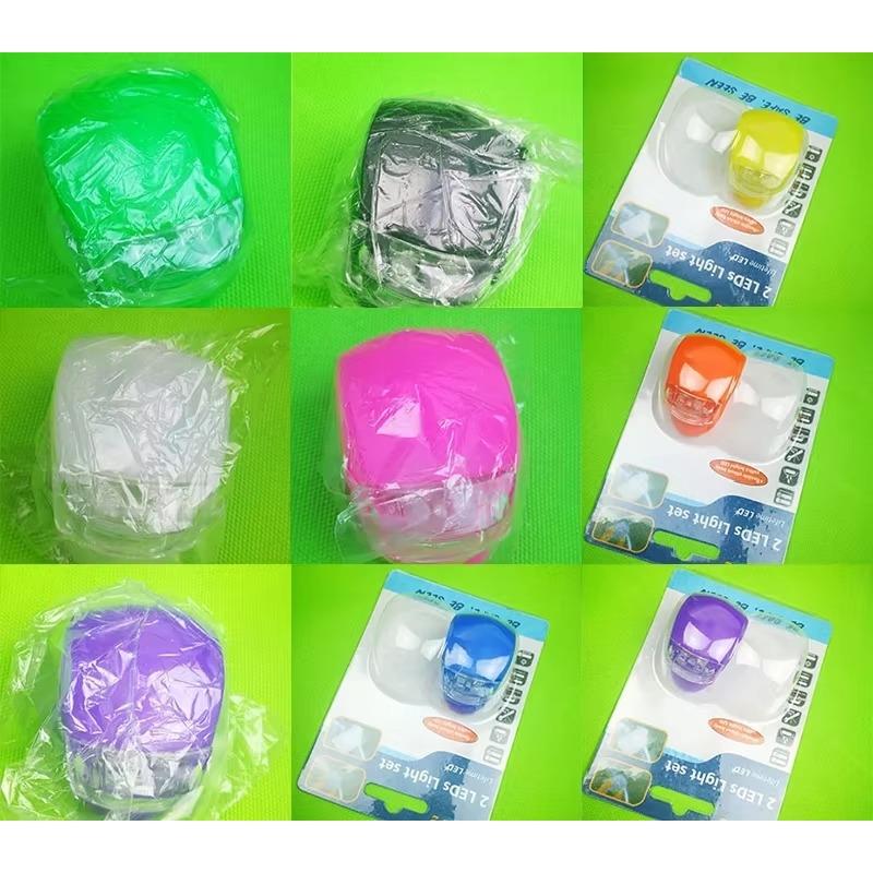 Bicycle Headlight Silicone 3 Modes Bicycle Front and Rear Lights Waterproof LED Head and Front Wheel Bicycle Lights