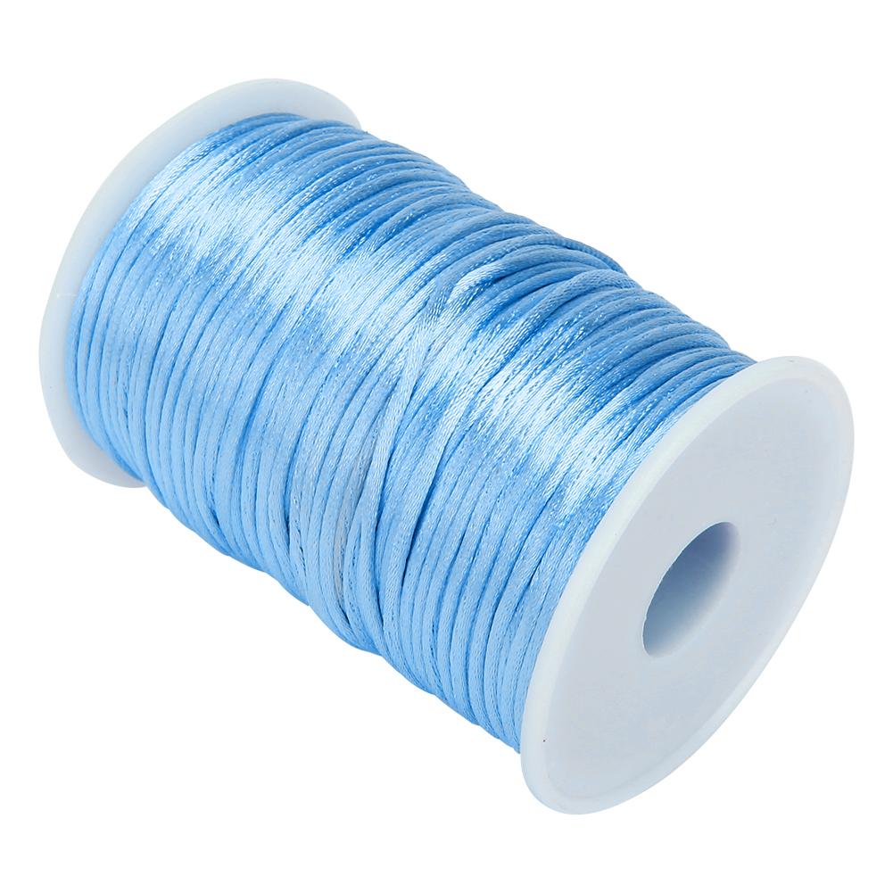 

6.5cm Nylon Braided Satin Cord for Chinese Knotting Jewelry Making DIY Cords Craft DecorationBlue средний синий