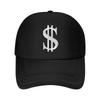 D Metallic Dollar Sign Graphic Mesh Baseball Cap For Womens Unisex FeUnisex Beach Dad Hat Snapback Cap