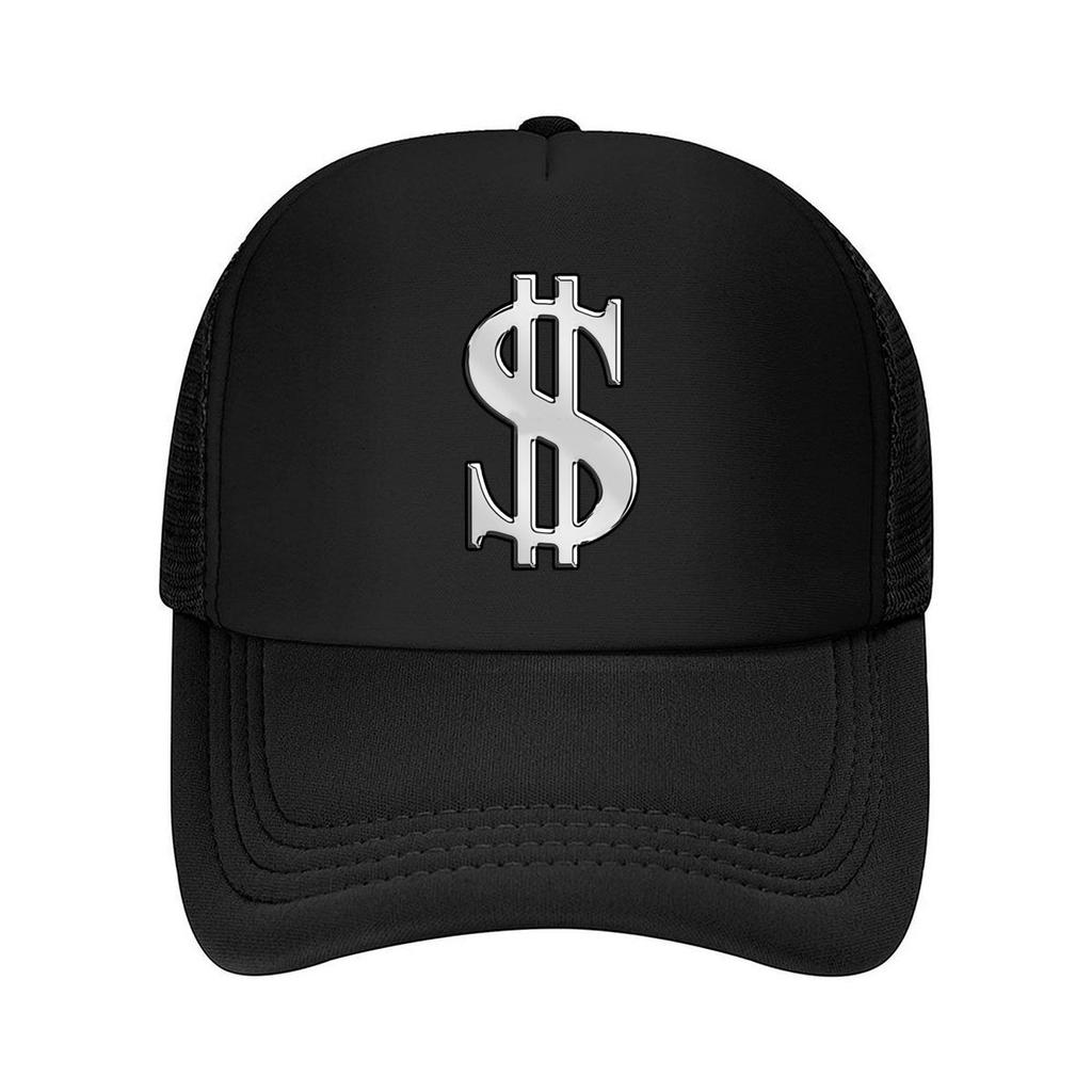 D Metallic Dollar Sign Graphic Mesh Baseball Cap For Womens Unisex FeUnisex Beach Dad Hat Snapback Cap