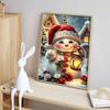 Cartoon Full Diamond Painting Set, 5D Rhinestone Cross-stitch Craft, DIY Christmas Snowman Gemstone Crafts Decoration Wall Mural