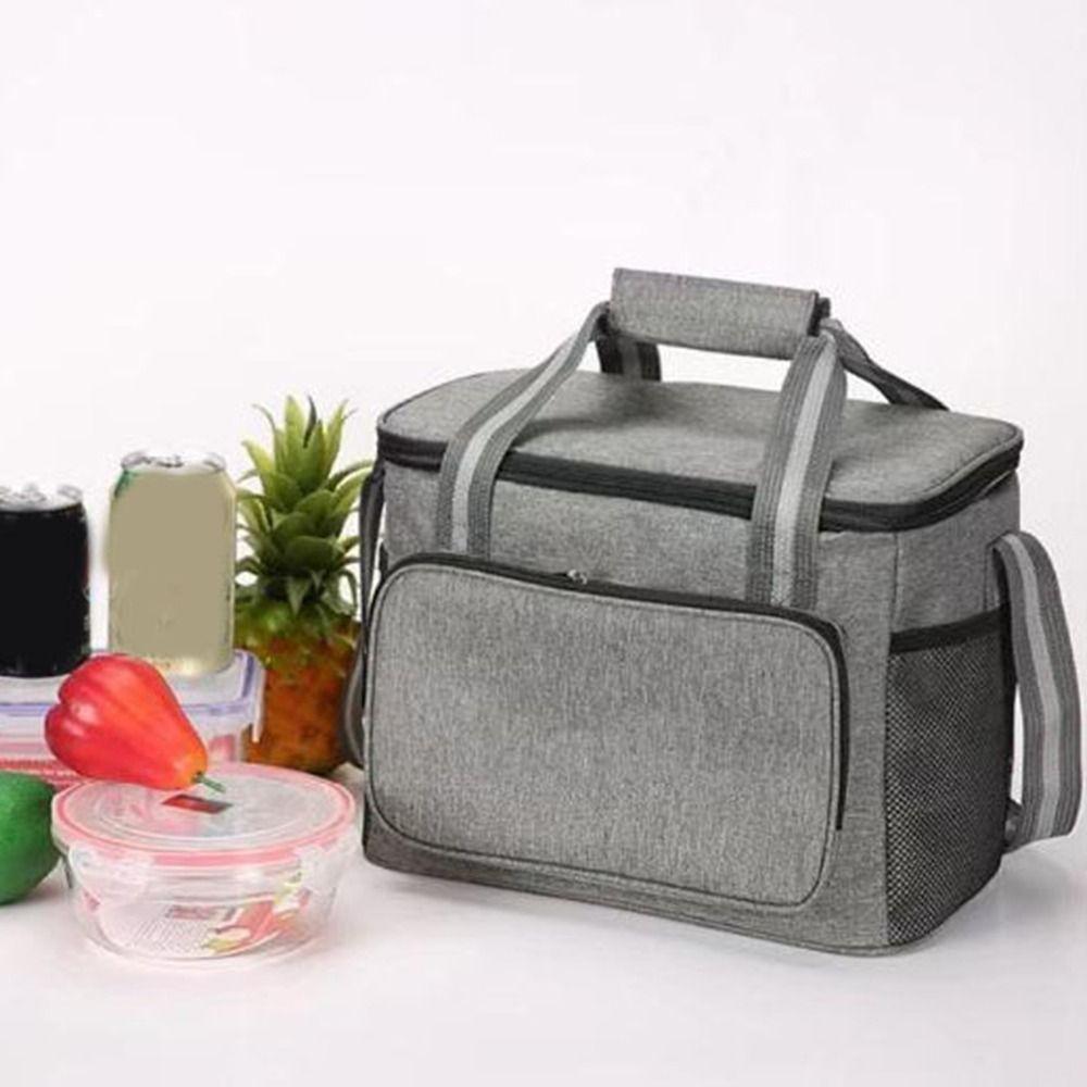 Handheld Thermal Lunch Bag 15L Cooler Lunch Box Durable Insulated Cooler Bag  Picnics