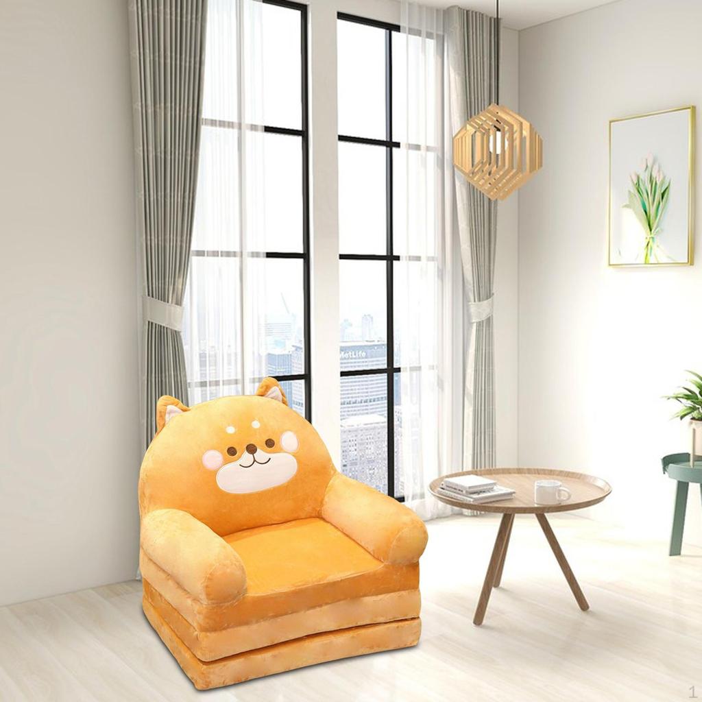 Infant Foldable Sofa Chair Cover Floors Furniture Protector Couch Soft 2 In 1 Open Seat