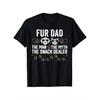 Fur Dad The for Man The Myth The Snack Dealer Dog Dad T-Shirt - Funny Dog Lover Gift with Paw Print & Bone Graphic, Loose Fit Round Neck Casual Tee