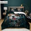 Hunde Bettbezug Set DJ Welpen Bettwäsche Set Weich Niedlich Hunde Muster Bettdeckenbezug Mikrofaser Doppel Queen King Size Bettbezug