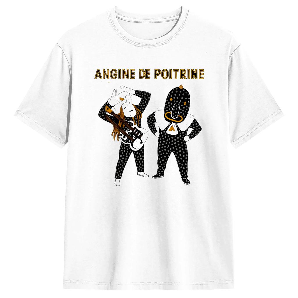 Casual Angine De Poitrine TShirt for Unisex Round Collar Pure Cotton T Shirt  Short Sleeve Tees Gift Idea Clothes