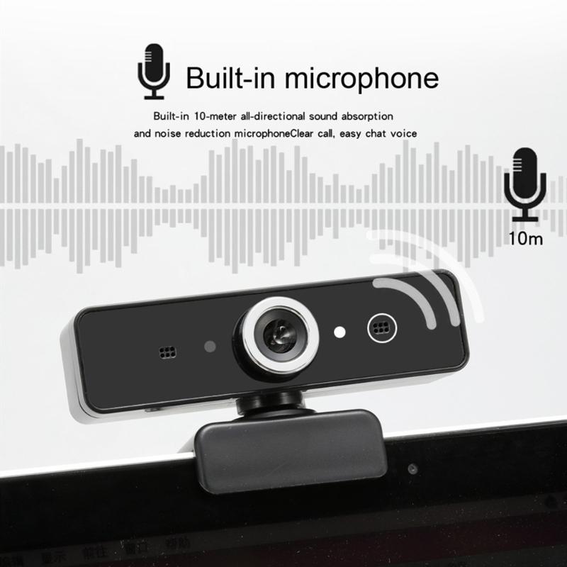 USB Webcam PC Computer Camera with Build-in Microphone Multifunctional Base Mount for Video Conferencing and Streaming