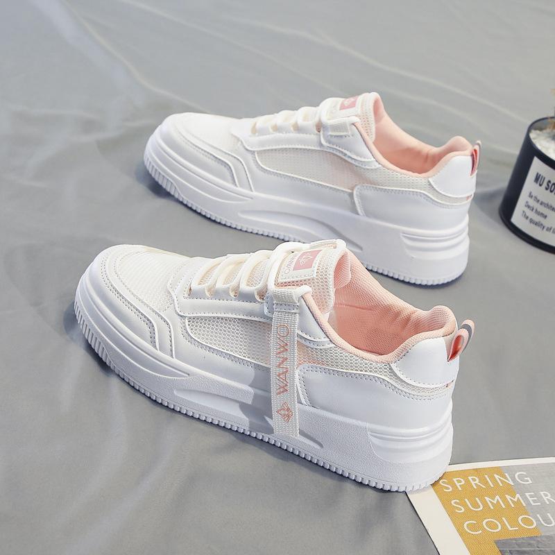 2021 Primavera y Verano Nuevos zapatos blancos pequeños zapatos blancos  finos malla blanca zapatillas casuales transpirables comprar a buen precio  — entrega gratuita, reseñas reales con fotos — Joom