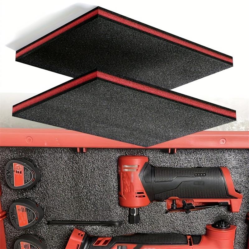 

Polyethylene Foam Sheet Polyethylene Insert Cuttable Packing Block Foam Padding for Toolbox Storage and Crafts (Red and Black) 40x30x5cm 2pcs