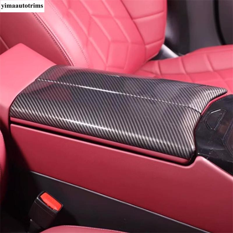 Car Seat Backrest USB Port Decorative Panel / Central Control Armrest Box Cover Trim Accessories For BMW 5 Series G60 2024 2025