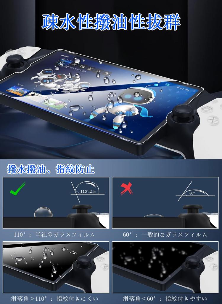 Sungale for PlayStation Portal Glass 2 Pieces LCD Protective Film for PS PS Portal Screen Protective Japanese Glass 9H Round Edge PlayStation Portal