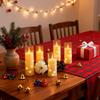 3er-Set flammenlose LED-Kerzen mit integrierter Sternenkette, batteriebetrieben, flackernde LED-Kerzen für die Heimdekoration