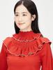Lily Brown Mellow Frill Knit Top LWNT184103 Red Japan Size F Women's (Free Size)