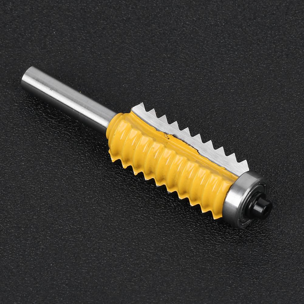 8 Shank Woodworking Cutter Rail Stile Router Bit Line Wave Type Wood Milling Knife(Multi Tooth