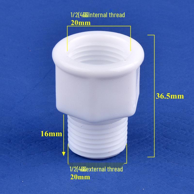 Male-to-Male Plastic Extension Nipple Connector with External Thread Adapter, High-Temperature Resistant, Sizes: 4/6/1 Inch.