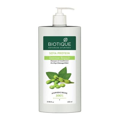 Sójový proteinový šamponový kondicionér: pro suché a poškozené vlasy (650 ml), Soya Protein Intense Repair Shampoo & Conditioner,