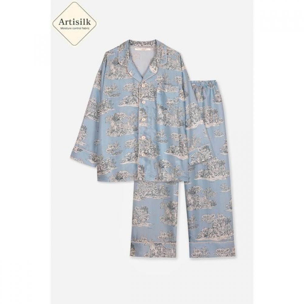 Gohunabi Men S Pajama Set Blue Pianzae Single option