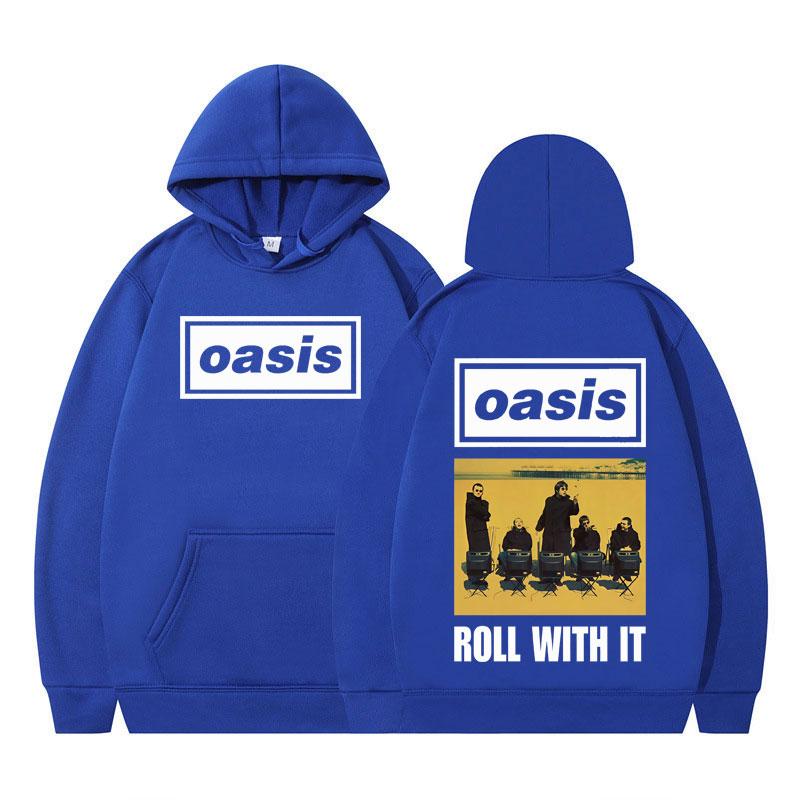 OASIS Live 25 Tour Vintage Hoodies Men Fashion Hip-hop  Oversized Tracksuit Gothic Punk High Quality Pullover Streetwear