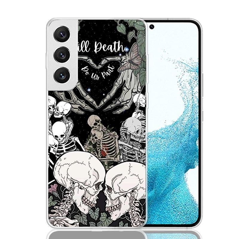 Anatomy Skeleton Heart Lovey Kiss Phone Case For Samsung Galaxy S26 S25 Edge S24 S23 FE S22 Ultra S21 Plus S20 + Fundas Cover Co