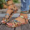 Fashion Women Sandals Bohemia Style Flat Sandals Women Summer Outdoor Shoes Woman Plus Size Retro Gladiator Shoes Women Zapatos De Mujer