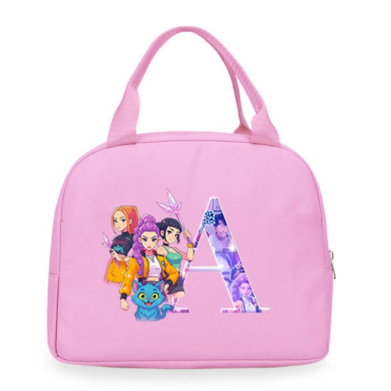 Kinderen Meisjes Kpop Rumi Zoey Mira Derpy Sajaboys Bedrukt Student Waterdicht Maaltijd Lunchbox Tas Casual Handtas