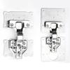 2Pieces Cabinet Hinges Repair Set Featuring 1 Plates and 12 Screws Sturdy Stainless Steel for Home Projects Supplies