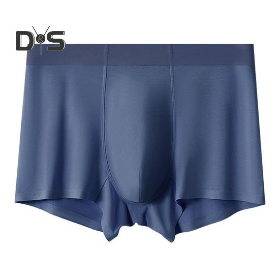 

Мужские трусы-боксеры облегающего кроя, цветные шорты-трусы с эластичной резинкой на средней талии, плавные линии, U-образные трусики XXXL темно-синий