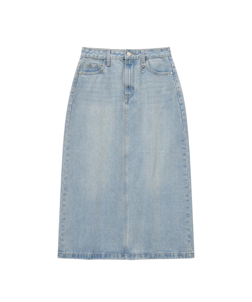 COVERNAT WOMAN Denim Long Skirt Light Blue