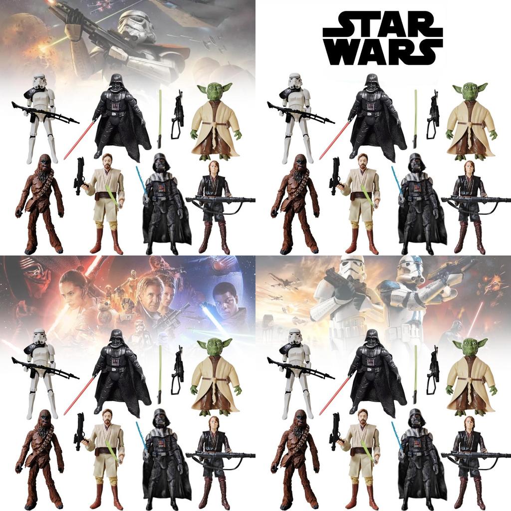 Star Wars Akční figurky Černý Sith a Bílý Clone Trooper 3,75 palce Kloubové PVC Sběratelské předměty