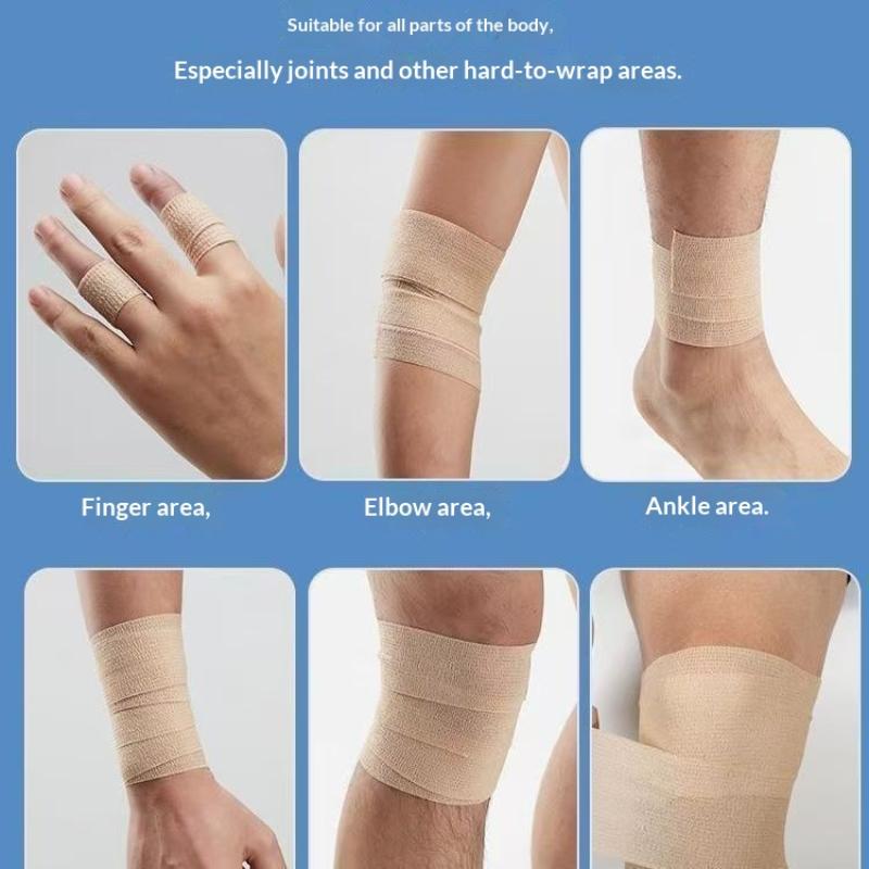 Skin Friendly Sports Self Adhesive Elastic Bandage 5 Pcs Non Woven Wraps for Finger Wrist Leg Athletic Joint Support