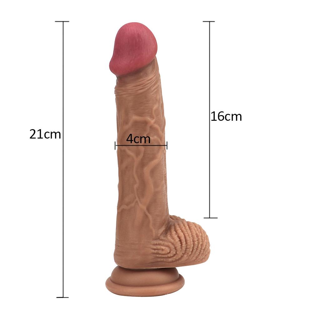 MoDi Realistischer Dildo Stretch Thrust G-Punkt Klitoris Anal Riesiger Penis Erwachsene Sexspielzeug für Frauen Paar Flirtwerkzeug