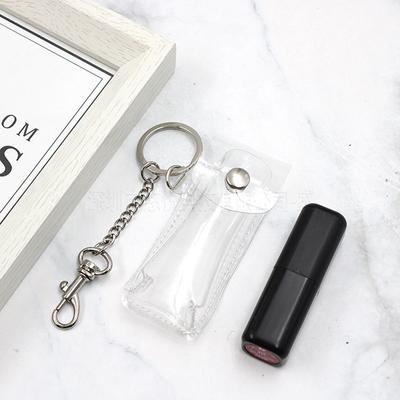 Chapstick Pouch Keychain Transparent Pvc  Lipstick Holder For Outdoor