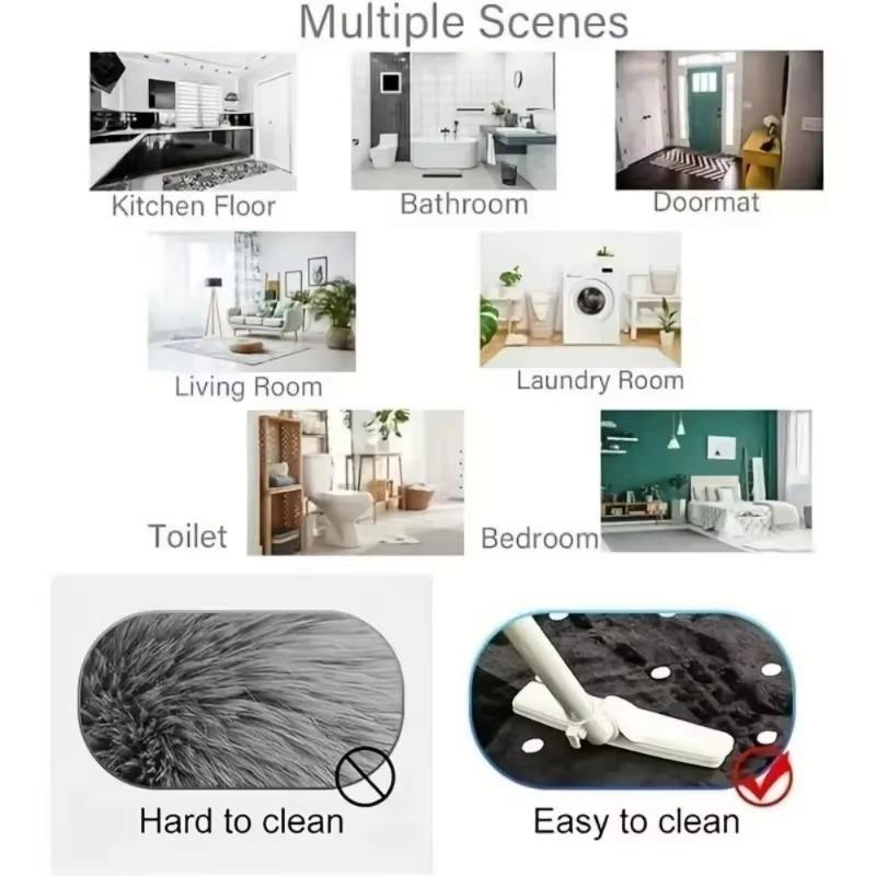 Happy Easter Rabbit Egg Patterned Area Carpet Round Non-Slip Easy To Clean Rug Living Room Bedroom Laundry Outdoor Floor Mat