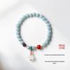 Aquamarine & White Crystal Beaded Bracelet: Fairy Summer Style for Girls, Sweet & Simple Fashion Hand Jewelry with a High-End Feel