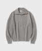 NONBLANK Loose Fit Zip-Up Collar Knit_Light Mocha