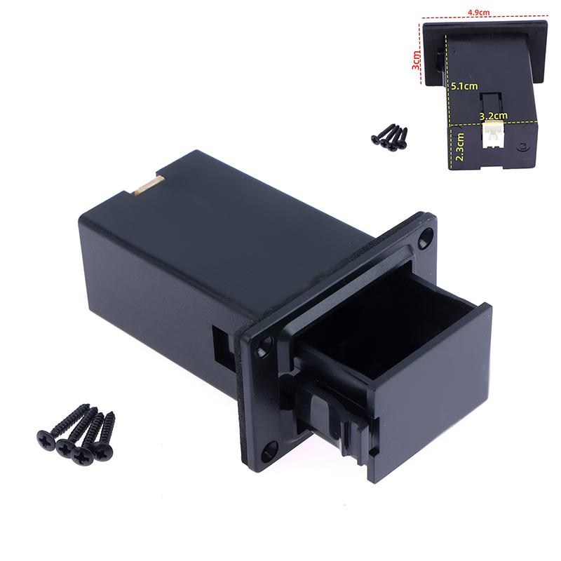 DIY Accessories 9V Battery Case Holder Cover Box Black for Acoustic Guitar Bass Pickup Essential Guitar Parts Set
