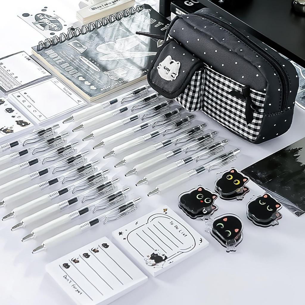 Kawaii Schleife Stern Gitter Federmäppchen Aufbewahrungstasche Tragbar Multifunktional Stifteetui Schreibwaren Organizer Schreibwaren