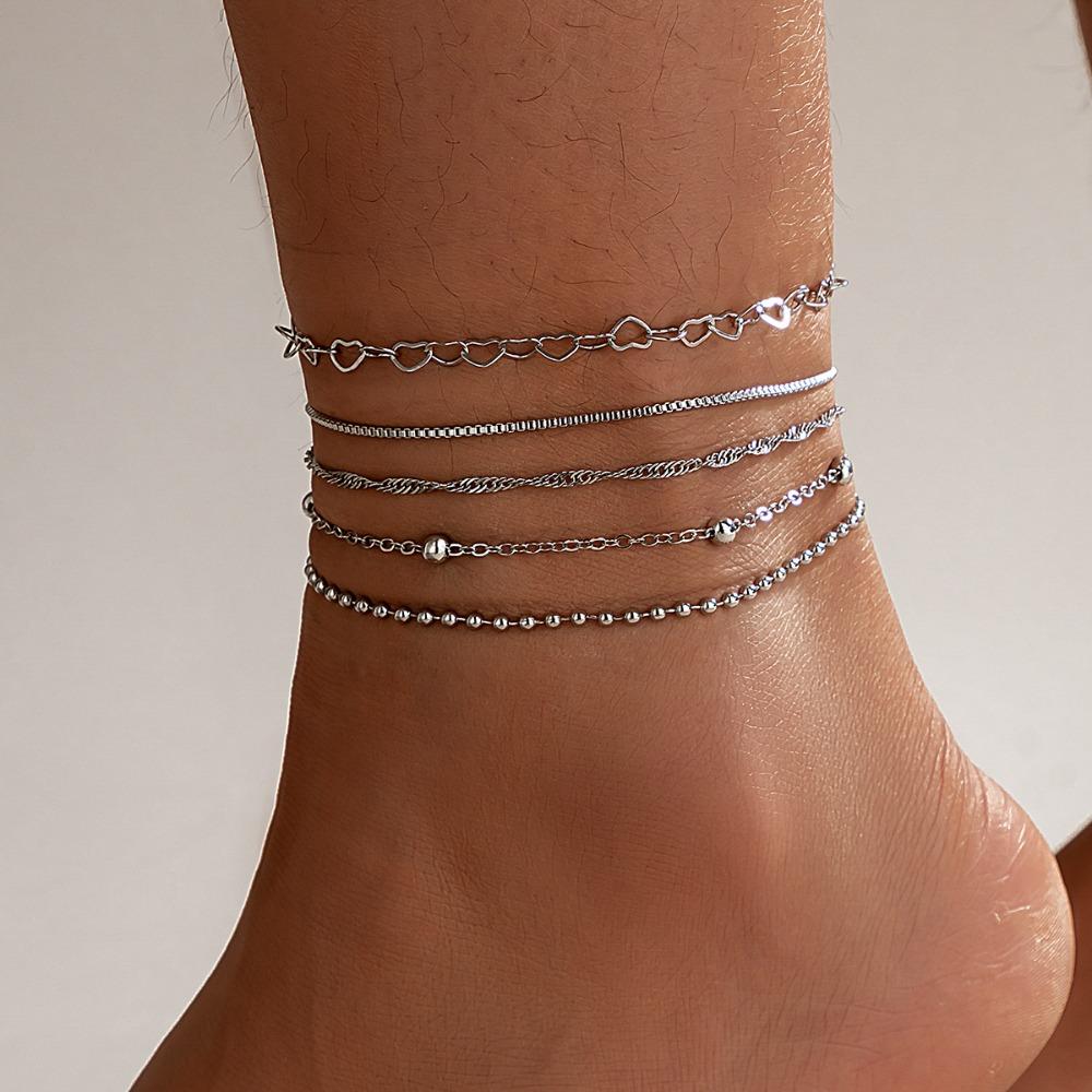 

Набор темпераментных щиколоток, простота, цепочка из змеиной кости, новые аксессуары для ног