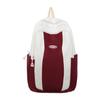 Large-capacity High School Student Simple Schoolbag Women's New Niche Design Contrasting Color Junior High School Student Backpack Men's Computer Back