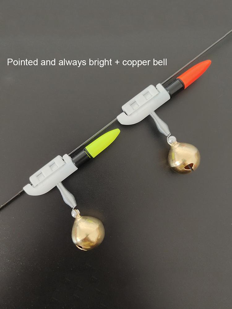 1 Set Fishing Electronic Rod Light Luminous Stick Fishing Rod Light Stick with Bells Ring Color Change Battery Included