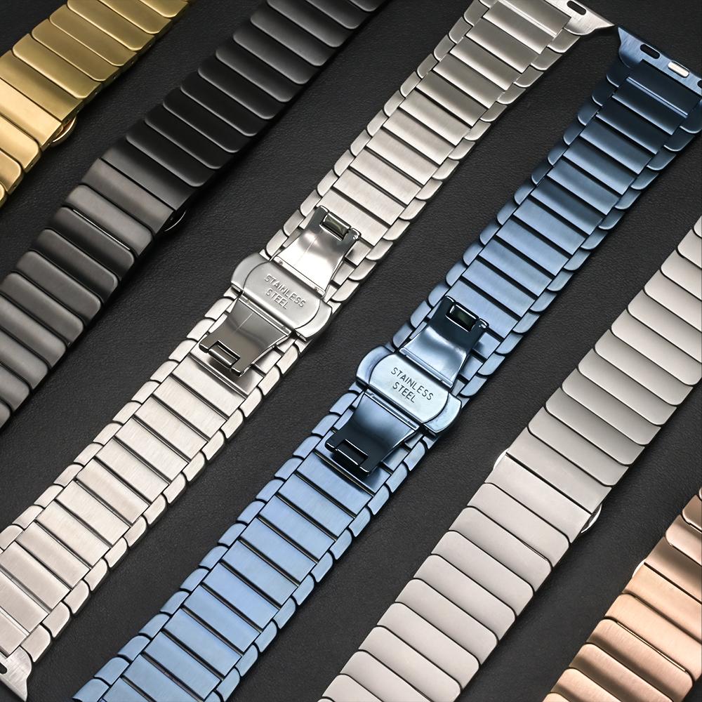 Metal Band for Apple Watch Ultra 3 2 49mm Link Stainless Steel Strap for IWatch 11 10 9 8 7 6 5 4 45 46mm 44 40mm 38mm 41mm 42mm