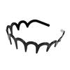 Women Headband Wavy Teeth Secure Hold Non-Stretching Retro Headband Makeup Daily Wear Hair Accessory